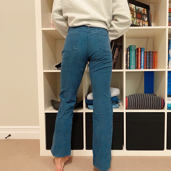 VINTAGE OLD NAVY TEAL CORDUROY PANTS - Picture 4 of 7